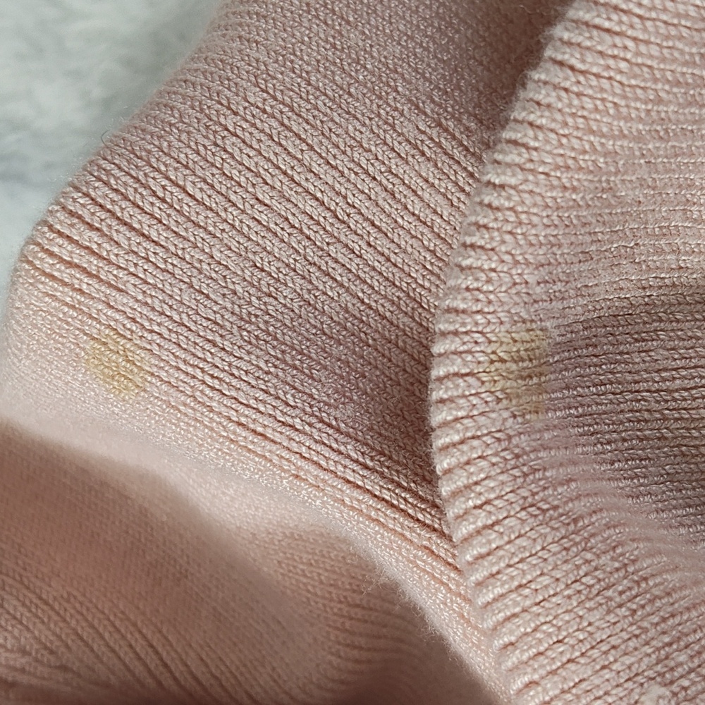 Chic Off-Shoulder Blush Sweater - Picture 10 of 12